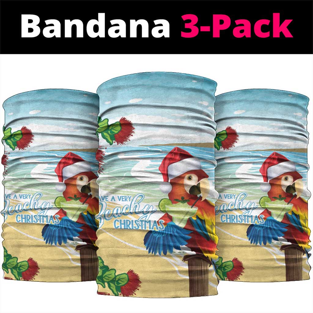 Have A Very Beach Christmas Neck Gaiter Parrot By Lehua Flower - Wonder Print Shop
