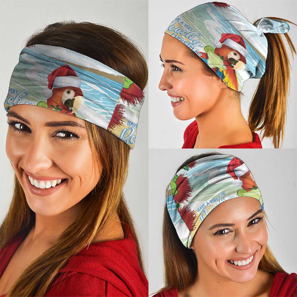 Have A Very Beach Christmas Neck Gaiter Parrot By Lehua Flower - Wonder Print Shop