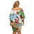 Have A Very Beach Christmas Off Shoulder Short Dress Parrot By Lehua Flower - Wonder Print Shop