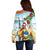 Have A Very Beach Christmas Off Shoulder Sweater Parrot By Lehua Flower - Wonder Print Shop