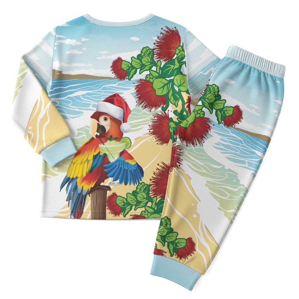 Have A Very Beach Christmas Pajama Set Parrot By Lehua Flower - Wonder Print Shop