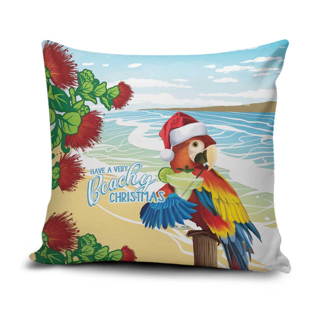 Have A Very Beach Christmas Pillow Cover Parrot By Lehua Flower - Wonder Print Shop