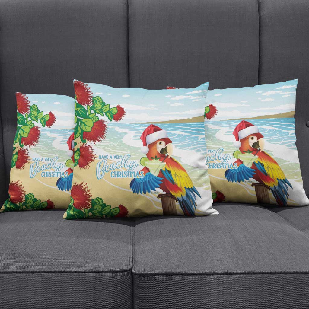 Have A Very Beach Christmas Pillow Cover Parrot By Lehua Flower - Wonder Print Shop