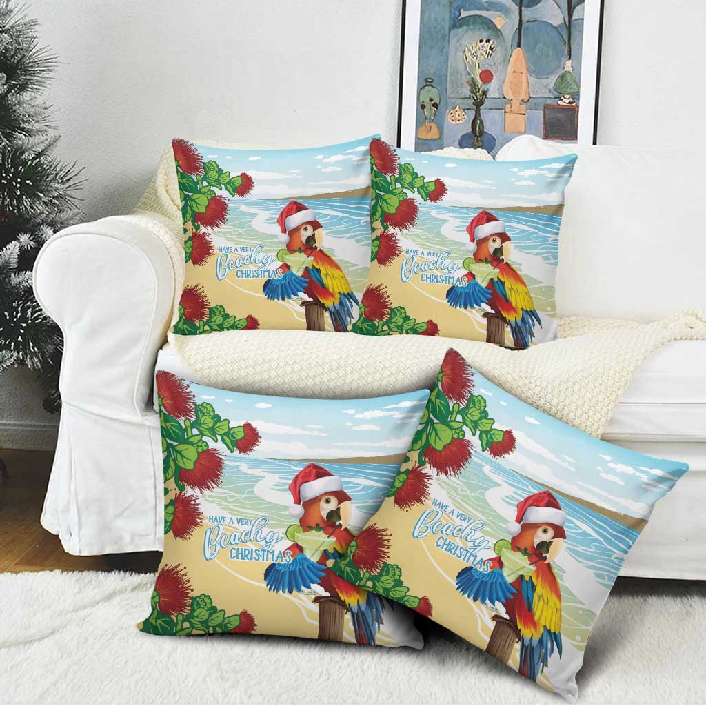 Have A Very Beach Christmas Pillow Cover Parrot By Lehua Flower - Wonder Print Shop