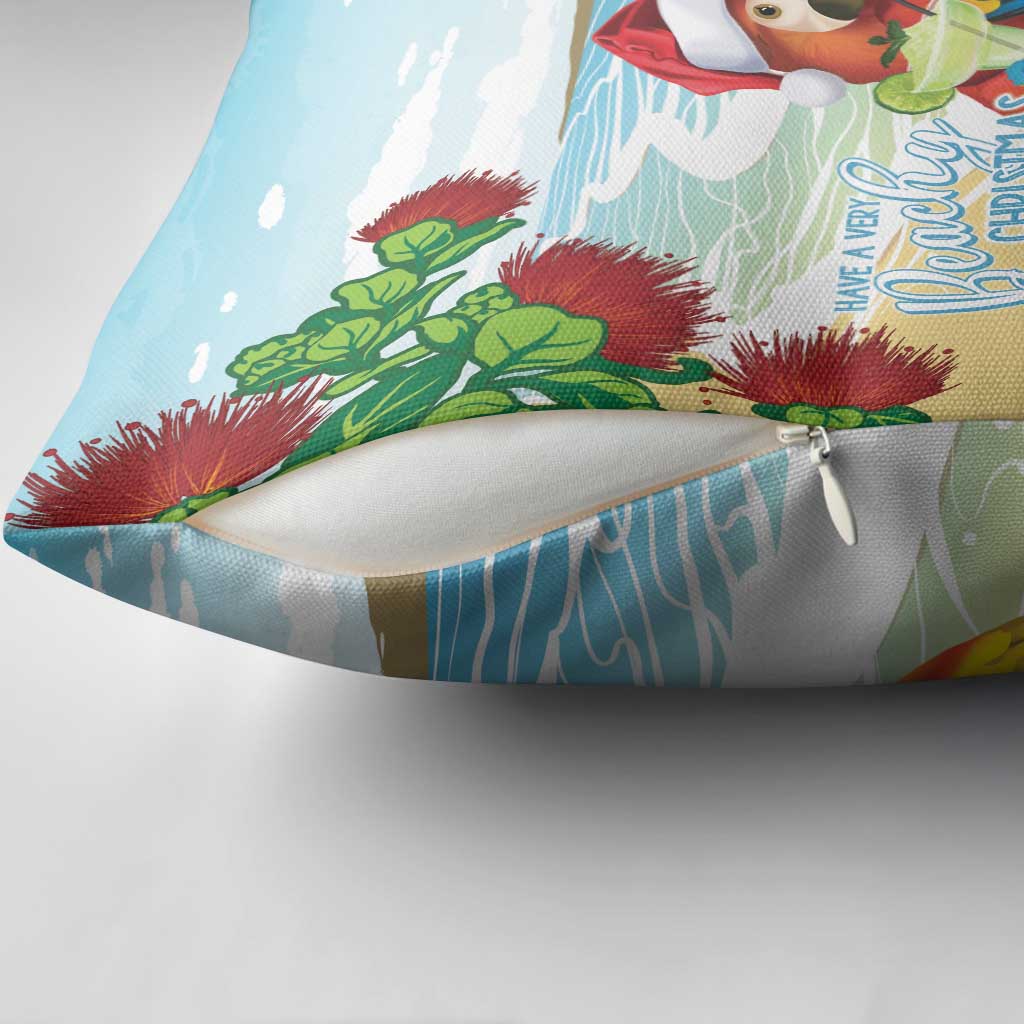 Have A Very Beach Christmas Pillow Cover Parrot By Lehua Flower - Wonder Print Shop