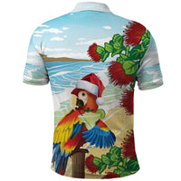Have A Very Beach Christmas Polo Shirt Parrot By Lehua Flower - Wonder Print Shop