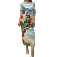 Have A Very Beach Christmas Puletasi Parrot By Lehua Flower - Wonder Print Shop