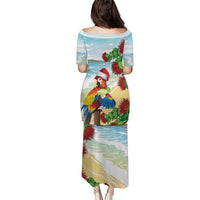 Have A Very Beach Christmas Puletasi Parrot By Lehua Flower - Wonder Print Shop
