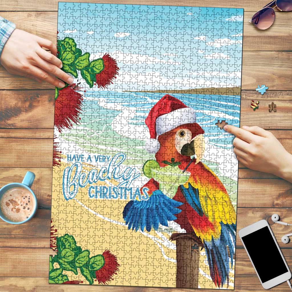 Have A Very Beach Christmas Puzzle Parrot By Lehua Flower - Wonder Print Shop