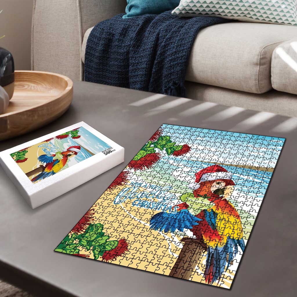 Have A Very Beach Christmas Puzzle Parrot By Lehua Flower - Wonder Print Shop