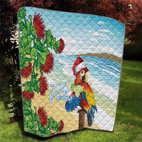 Have A Very Beach Christmas Quilt Parrot By Lehua Flower - Wonder Print Shop