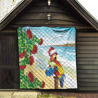 Have A Very Beach Christmas Quilt Parrot By Lehua Flower - Wonder Print Shop