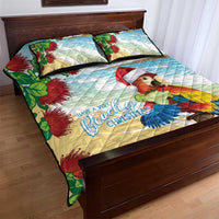 Have A Very Beach Christmas Quilt Bed Set Parrot By Lehua Flower - Wonder Print Shop