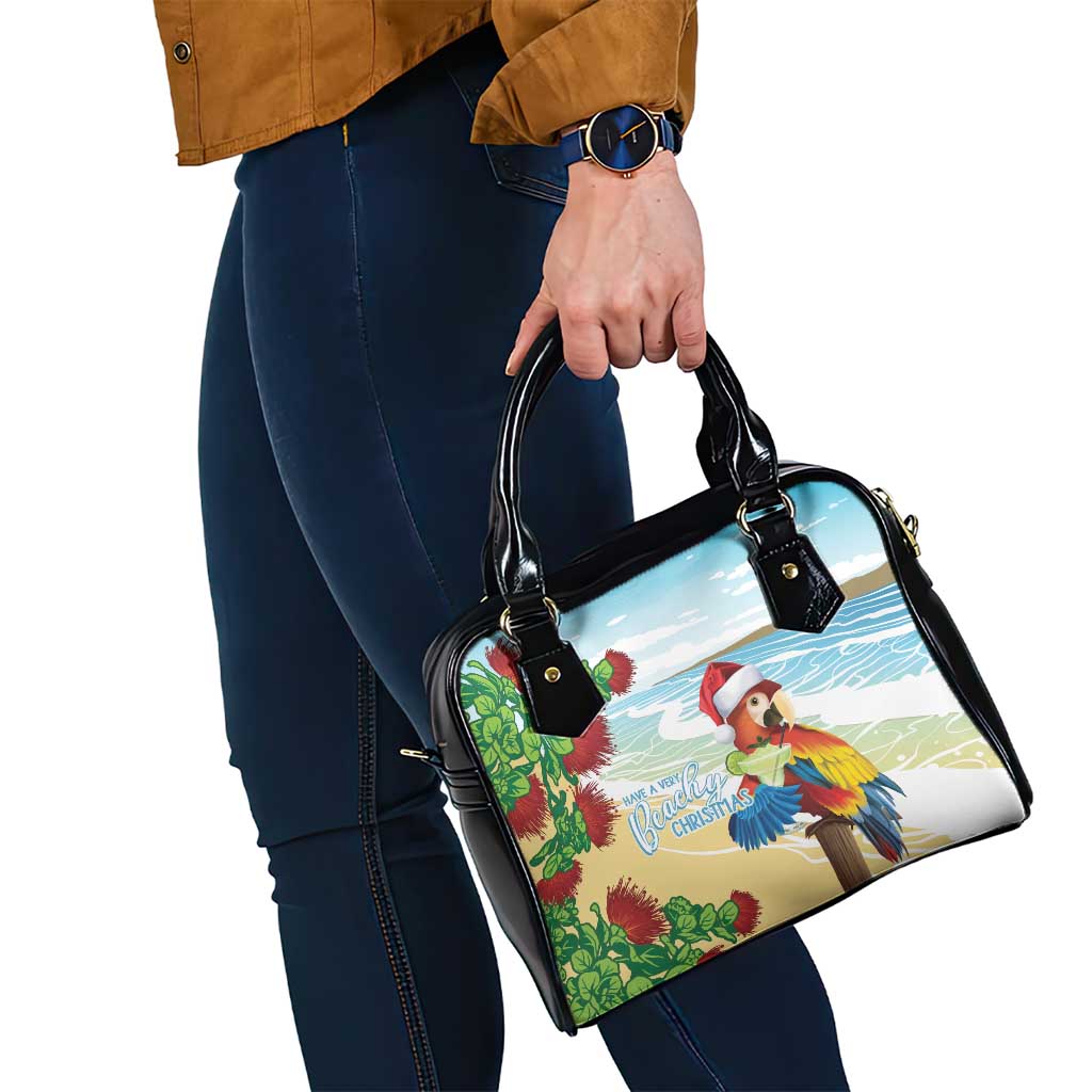 Have A Very Beach Christmas Shoulder Handbag Parrot By Lehua Flower - Wonder Print Shop