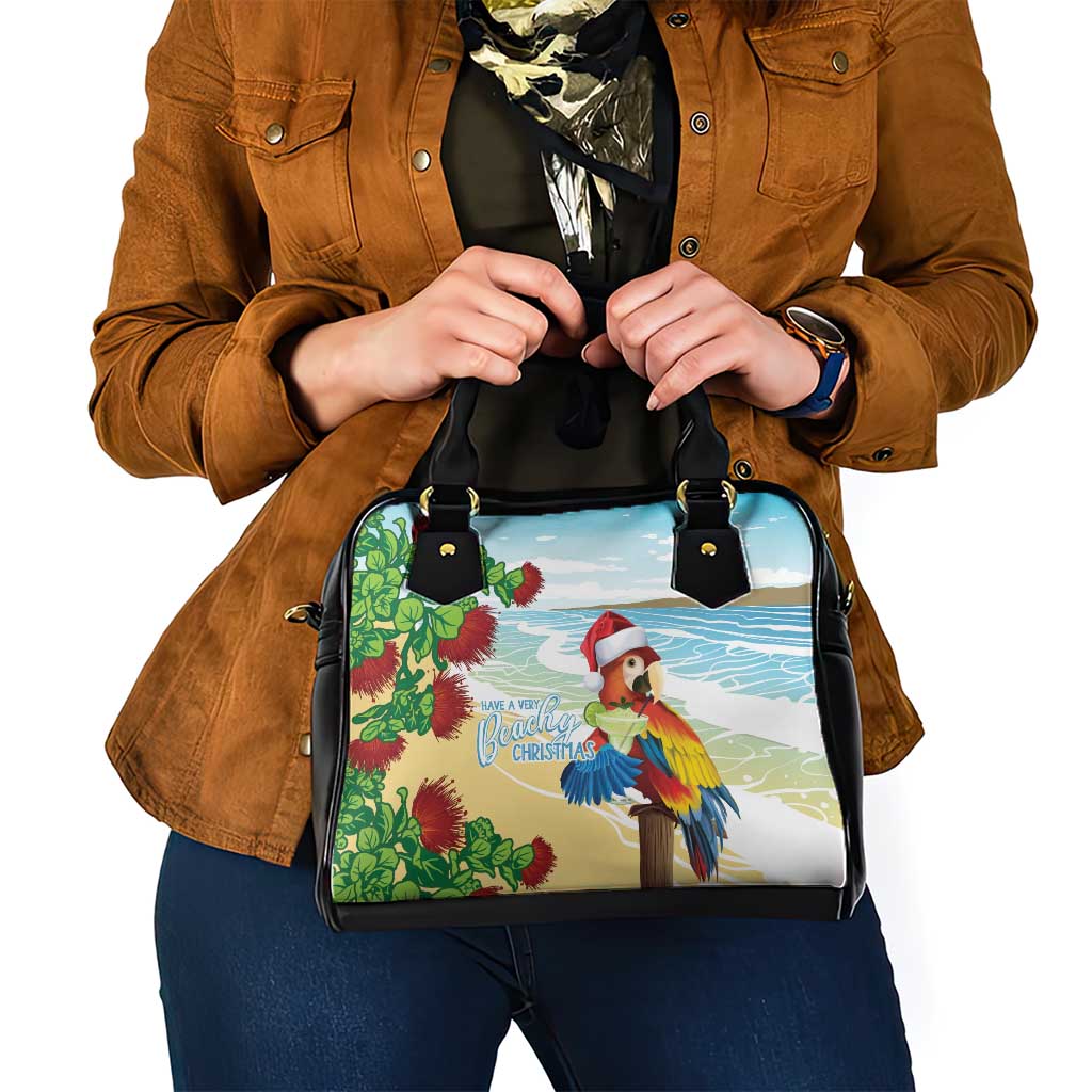 Have A Very Beach Christmas Shoulder Handbag Parrot By Lehua Flower - Wonder Print Shop