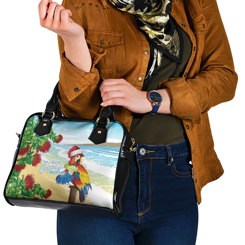 Have A Very Beach Christmas Shoulder Handbag Parrot By Lehua Flower - Wonder Print Shop