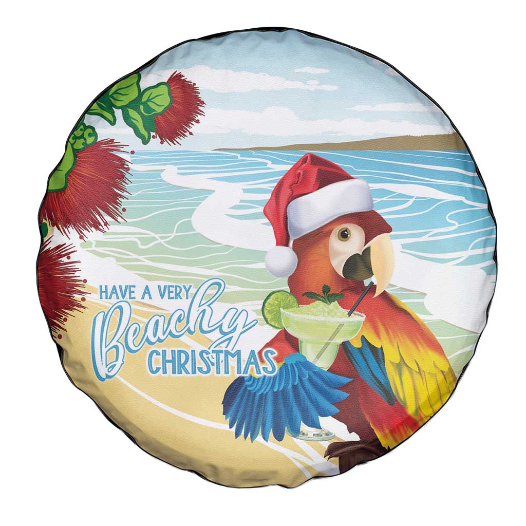 Have A Very Beach Christmas Spare Tire Cover Parrot By Lehua Flower - Wonder Print Shop