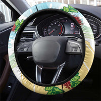 Have A Very Beach Christmas Steering Wheel Cover Parrot By Lehua Flower - Wonder Print Shop