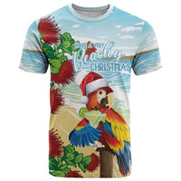 Have A Very Beach Christmas T Shirt Parrot By Lehua Flower - Wonder Print Shop