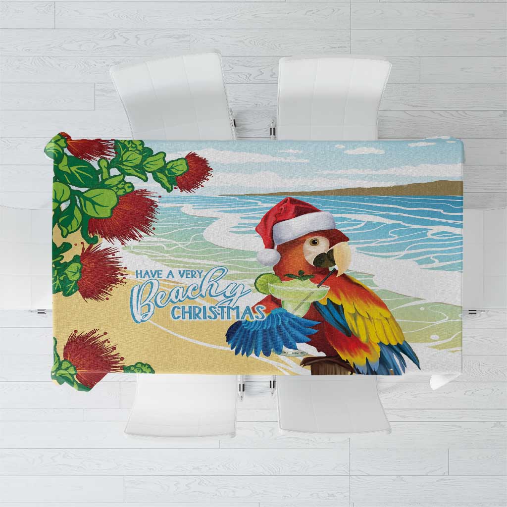 Have A Very Beach Christmas Tablecloth Parrot By Lehua Flower - Wonder Print Shop