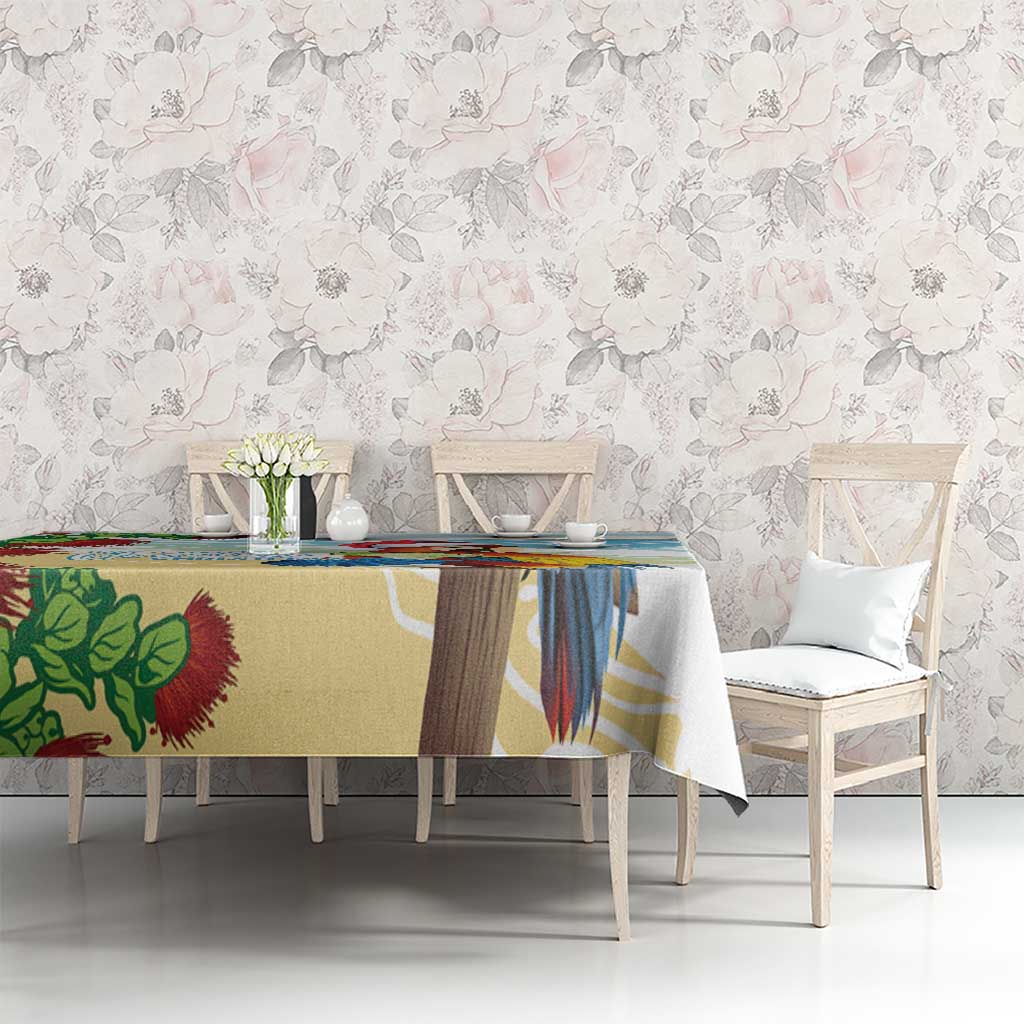 Have A Very Beach Christmas Tablecloth Parrot By Lehua Flower - Wonder Print Shop