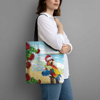 Have A Very Beach Christmas Tote Bag Parrot By Lehua Flower - Wonder Print Shop