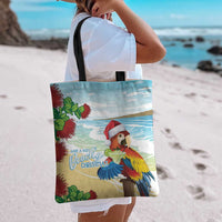 Have A Very Beach Christmas Tote Bag Parrot By Lehua Flower - Wonder Print Shop