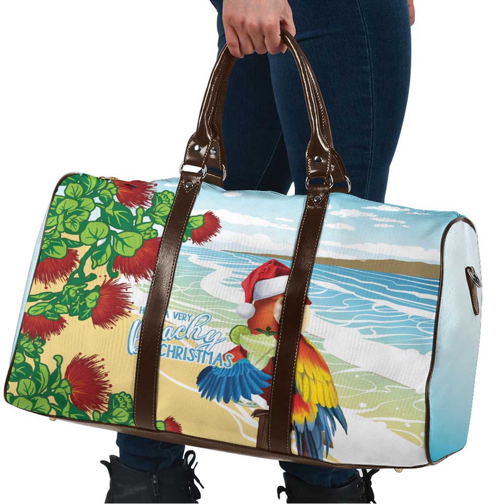 Have A Very Beach Christmas Travel Bag Parrot By Lehua Flower - Wonder Print Shop