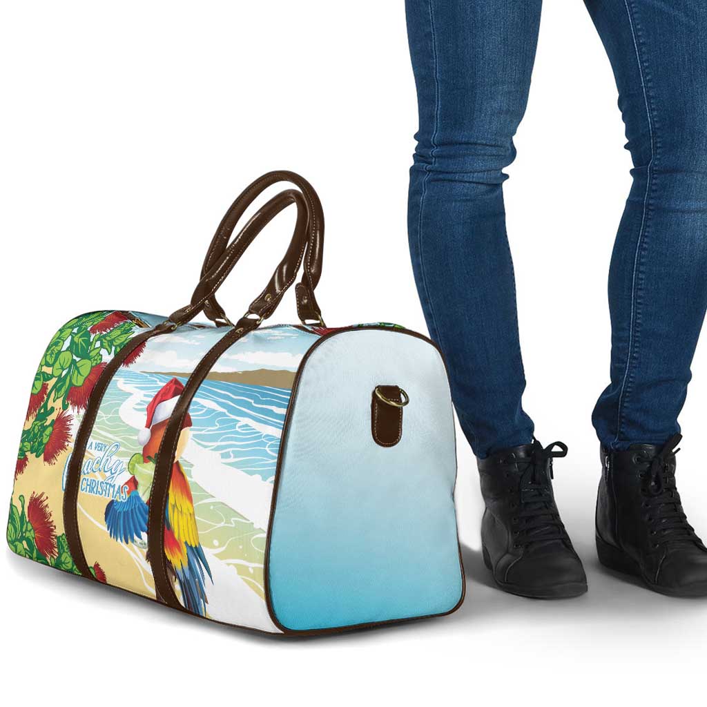 Have A Very Beach Christmas Travel Bag Parrot By Lehua Flower - Wonder Print Shop
