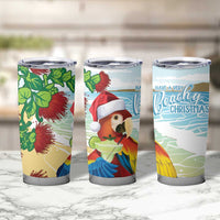 Have A Very Beach Christmas Tumbler Cup Parrot By Lehua Flower - Wonder Print Shop
