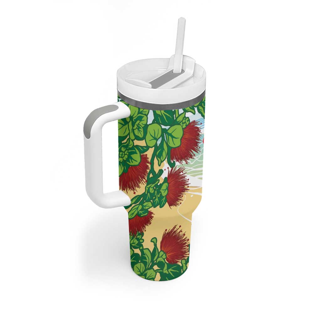 Have A Very Beach Christmas Tumbler With Handle Parrot By Lehua Flower - Wonder Print Shop