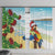 Have A Very Beach Christmas Window Curtain Parrot By Lehua Flower - Wonder Print Shop