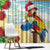 Have A Very Beach Christmas Window Curtain Parrot By Lehua Flower - Wonder Print Shop