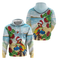 Have A Very Beach Christmas Zip Hoodie Parrot By Lehua Flower - Wonder Print Shop