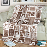 hawaii-christmas-retro-patchwork-blanket-brown