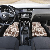 Hawaii Christmas Retro Patchwork Car Mats Brown LT7 - Wonder Print Shop