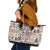 Hawaii Christmas Retro Patchwork Leather Tote Bag Brown - Wonder Print Shop