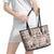 Hawaii Christmas Retro Patchwork Leather Tote Bag Brown - Wonder Print Shop