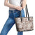Hawaii Christmas Retro Patchwork Leather Tote Bag Brown - Wonder Print Shop