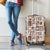 Hawaii Christmas Retro Patchwork Luggage Cover Brown - Wonder Print Shop