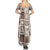 Hawaii Christmas Retro Patchwork Summer Maxi Dress Brown - Wonder Print Shop