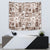 Hawaii Christmas Retro Patchwork Tapestry Brown - Wonder Print Shop