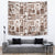 Hawaii Christmas Retro Patchwork Tapestry Brown - Wonder Print Shop