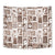 Hawaii Christmas Retro Patchwork Tapestry Brown - Wonder Print Shop