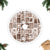 Hawaii Christmas Tree Skirt Retro Patchwork - Brown - Wonder Print Shop