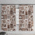 Hawaii Christmas Retro Patchwork Window Curtain Brown - Wonder Print Shop