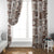 Hawaii Christmas Retro Patchwork Window Curtain Brown - Wonder Print Shop