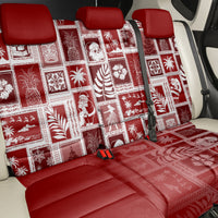 Hawaii Christmas Retro Patchwork Back Car Seat Cover Red LT7 - Wonder Print Shop