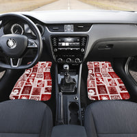 Hawaii Christmas Retro Patchwork Car Mats Red LT7 - Wonder Print Shop