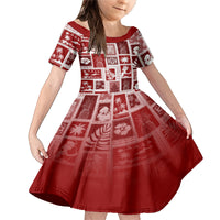 Hawaii Christmas Retro Patchwork Family Matching Mermaid Dress and Hawaiian Shirt Red LT7 - Wonder Print Shop
